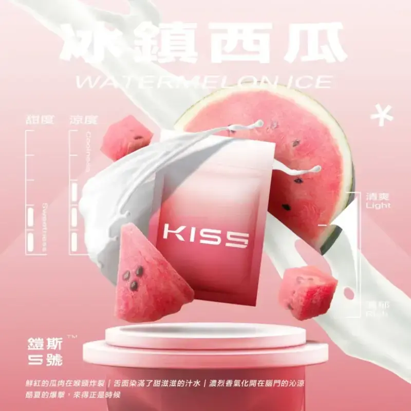 KISS-鎧斯5號一代煙彈-冰鎮西瓜.webp - BA Cloud 台灣電子煙專賣店|正品煙彈與霧化器